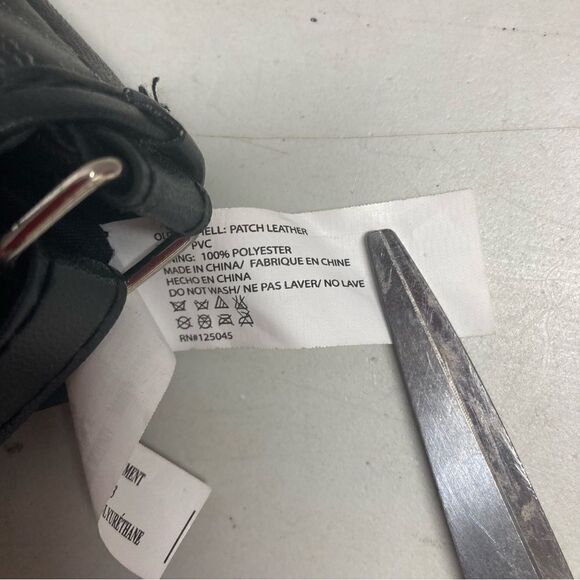 Genuine Patch Leather Crossbody Black 10X2X10 - Picture 6 of 10